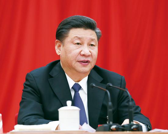 中國共產(chǎn)黨第十九屆中央委員會第三次全體會議，于2018年2月26日至28日在北京舉行。中央委員會總書記習(xí)近平作重要講話。 新華社記者 鞠鵬/攝